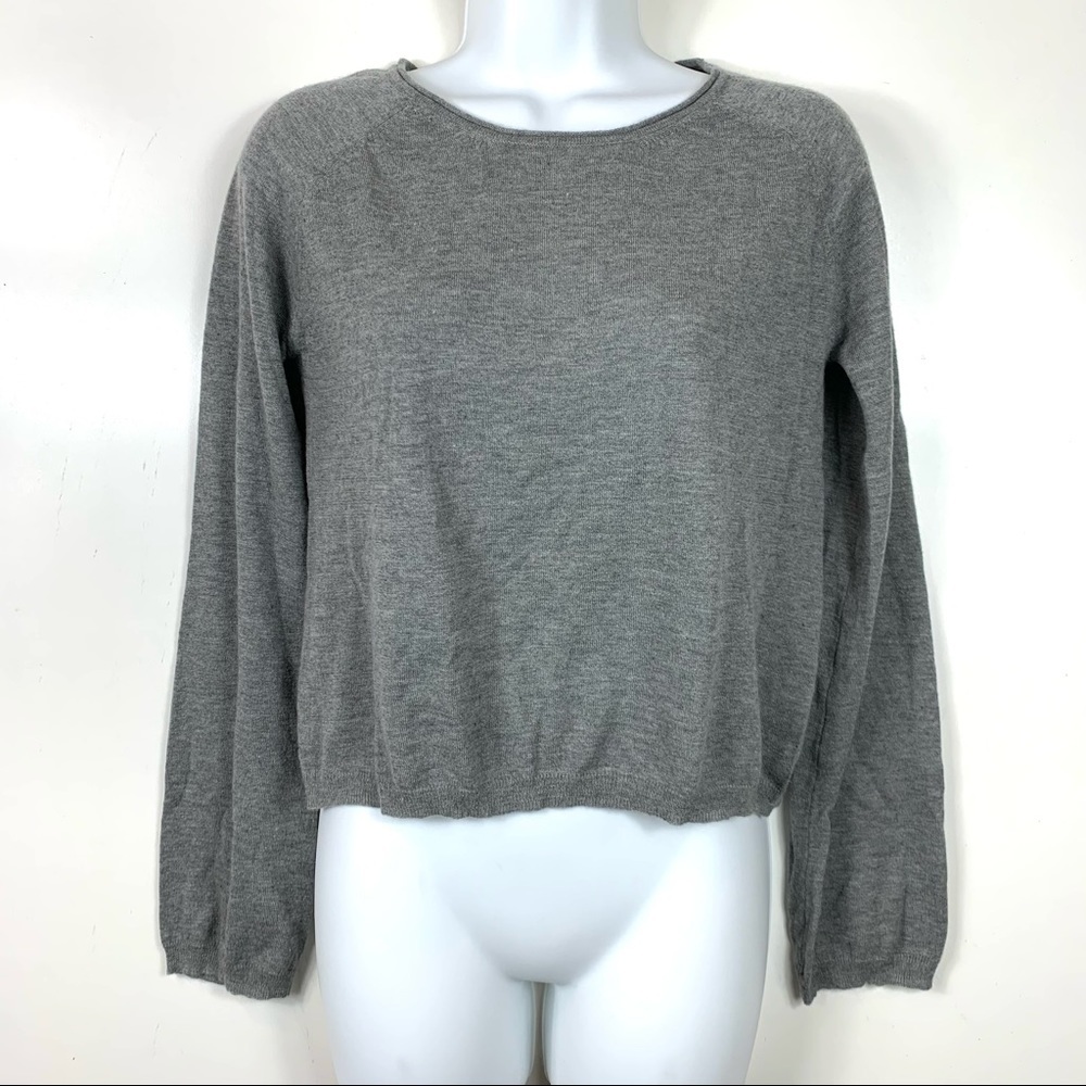Co Cashmere Sweater Gray Size Small